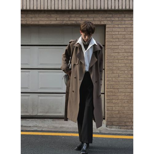 英伦风衣男中长款