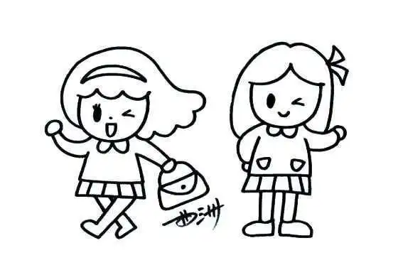 图片大全父亲和女儿简笔画怎么画父亲和女儿简笔画顺序可爱简笔画图片