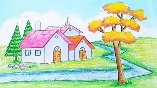 儿童画风景画大全图片简笔画