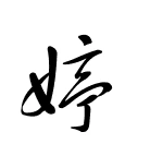 婷的楷书,草书,行书的书法写法