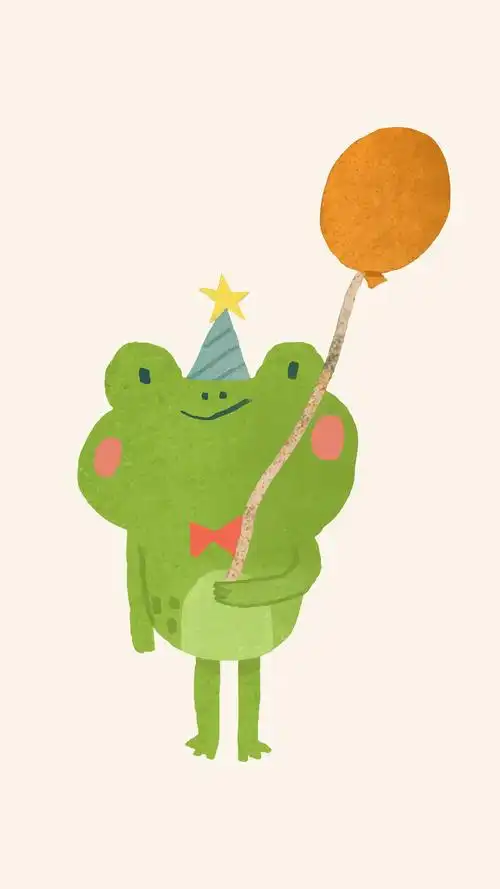 素材和矢量素材:可爱的节日青蛙元素向量图片,生日,青蛙,动物,卡通