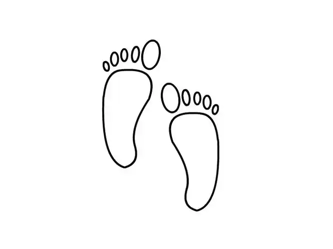 脚印怎么画 ,脚印简笔画,脚印手绘步骤-养娃家