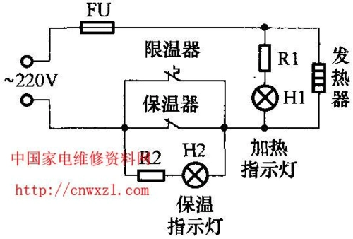 电饭煲电路原理图