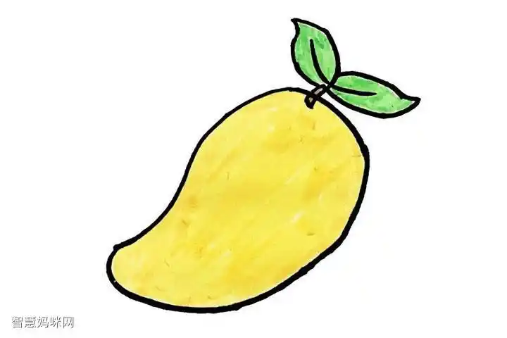 芒果简笔画画法步骤