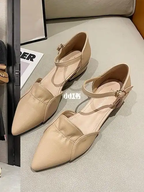 单鞋女夏软皮低跟今年流行的女鞋新款高跟鞋