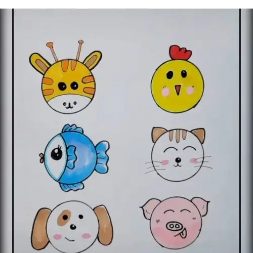 通山县实验幼儿园疫情推送——绘画《圆形创意画》