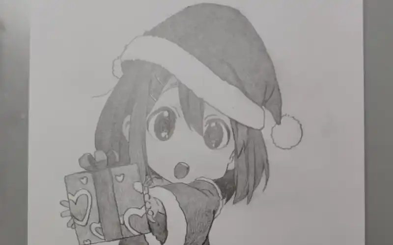 卡通人物铅笔画练习 轻音少女 平泽唯