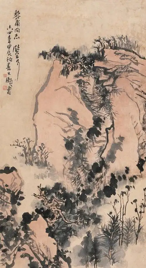 传世经典雄大奇险意味无穷潘天寿山水花鸟画作品欣赏