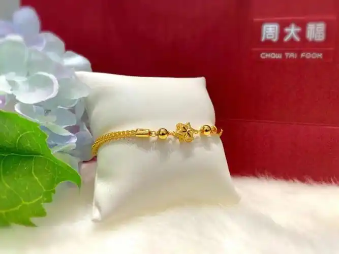 周大福足金手链