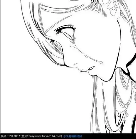 铅笔画女生流泪简笔画 手绘 线稿 500483哭泣的表情简笔画图片5张伤感