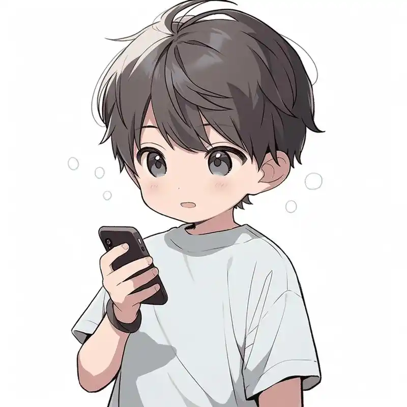 看手机的男生头像#男生头像 #治愈系头像 #超萌小正太 #干 - 抖音