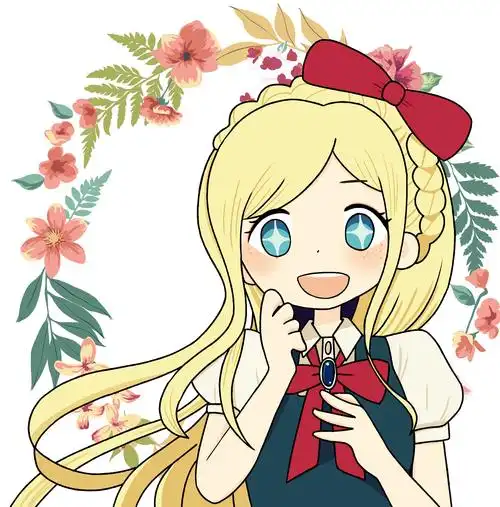 女孩 动漫 可爱 花 q版