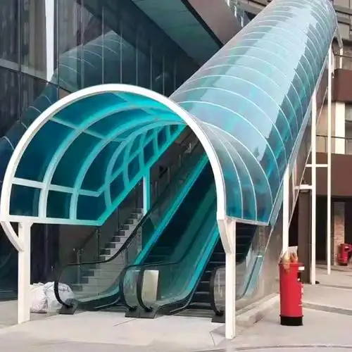 耐力板厂家地下车库雨棚弧形阳光棚北京停车棚搭建