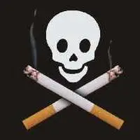 微信骷髅头抽烟图片