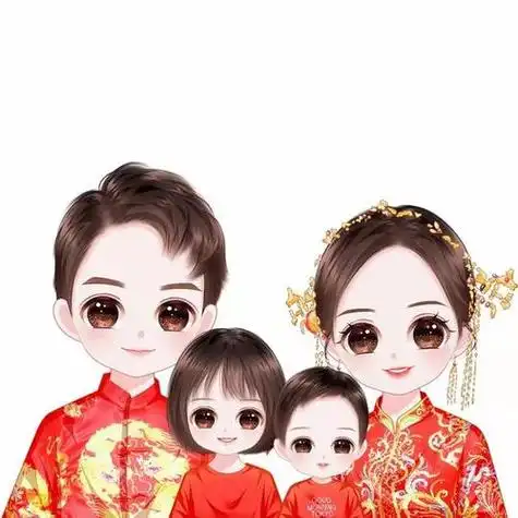 画个新头像吧温馨可爱的全家福头像幸福感爆棚