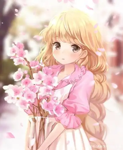 美丽粉色系列/高清墙纸图片/二维女孩卡通人物