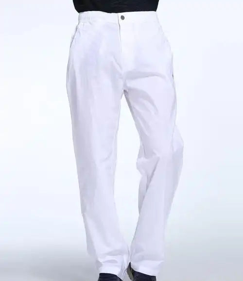 全棉休闲裤 男式白色运动裤 白色休闲裤 男式晨练长裤