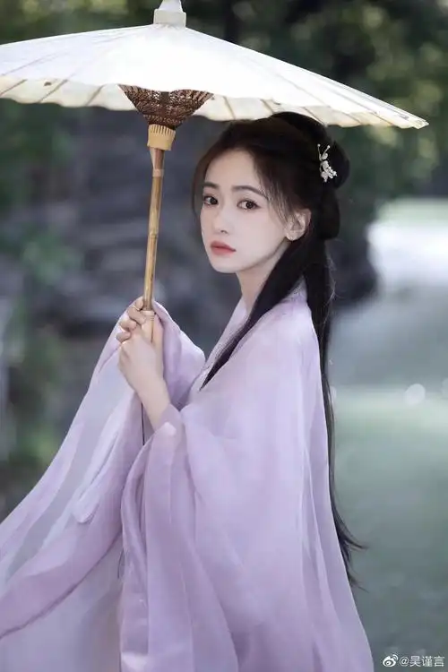 吴谨言古装紫衣唯美写真,清冷仙气,灵动自然|吴谨言|古装|仙气_新浪