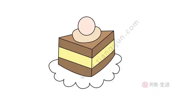 甜点简笔画画法