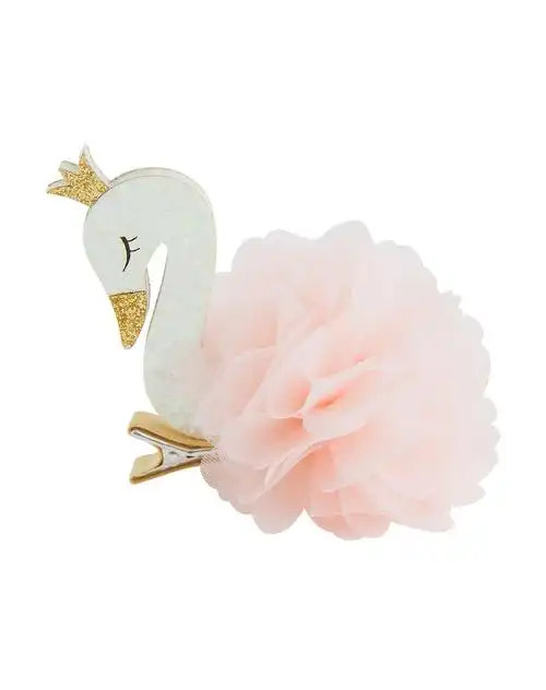 女宝宝发卡头饰天鹅