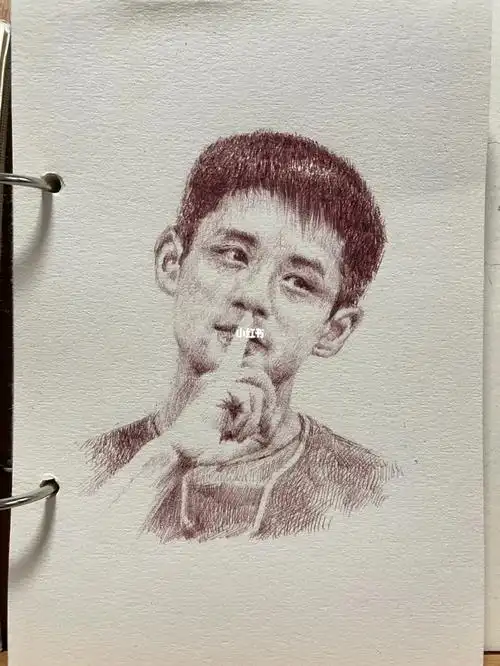 圆珠笔小画张继科