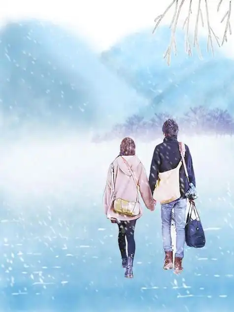 情侣背影简笔画卡通