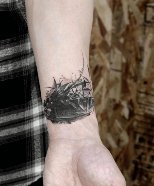 水墨手环纹身个性手环纹身设计