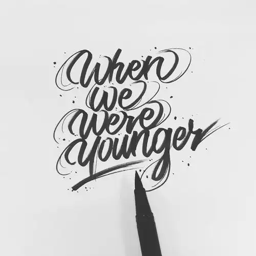 手写花体英文brush lettering 字体练习合集