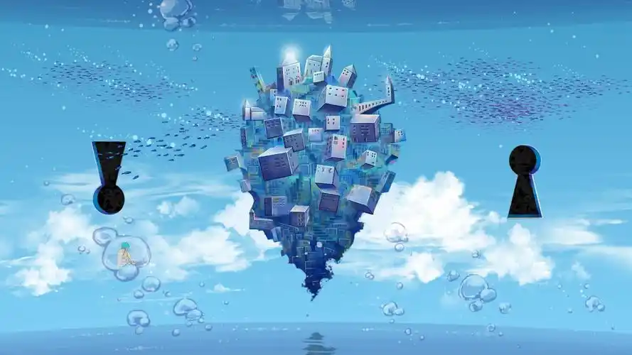 不一样的蓝插画图片壁纸