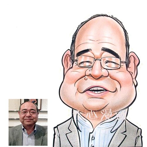 纯手绘夸张搞笑肖像漫画头像个性定制 q版卡通真人物代 彩色礼物