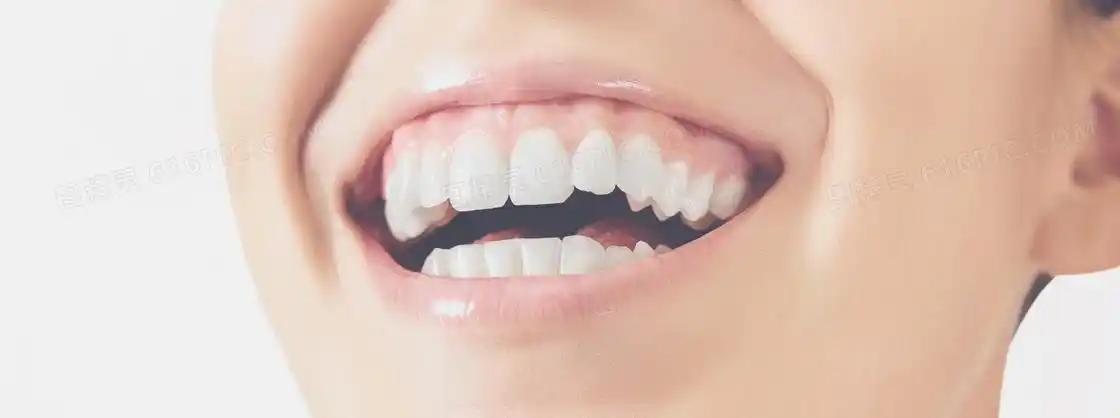 美白牙齿美女人物局部特写高清图片