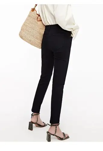 edition紧身小脚牛仔裤女2021新款春款高腰显瘦黑色土耳其牛仔女士