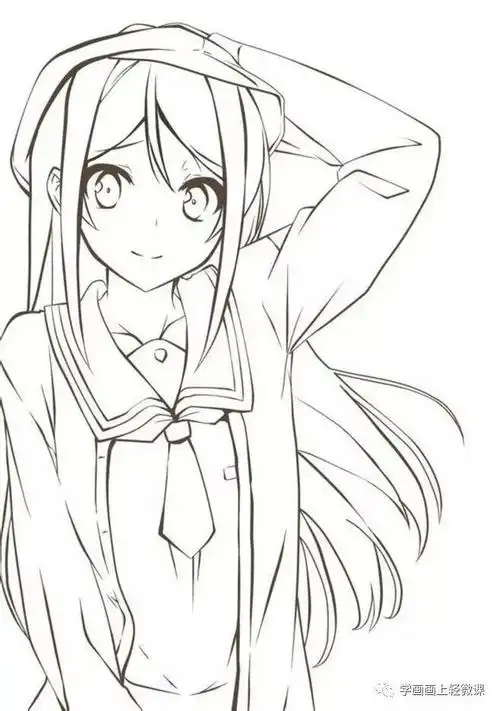 动漫线稿临摹素材高清动漫线稿新手临摹图片