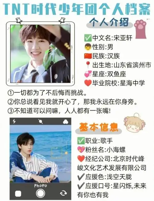 tnt时代少年团个人资料
