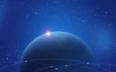 蓝色科技感星球背景