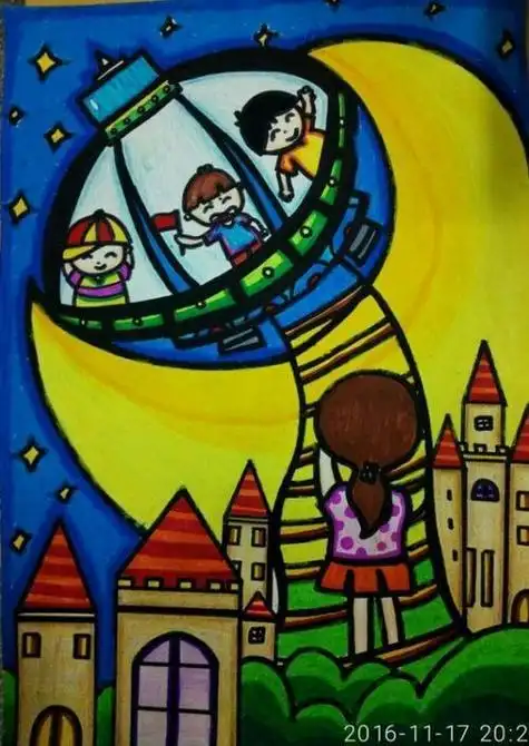 彩色小学生放飞梦想梦简笔画简笔画女孩奔放飞梦想简笔画画绘画放飞