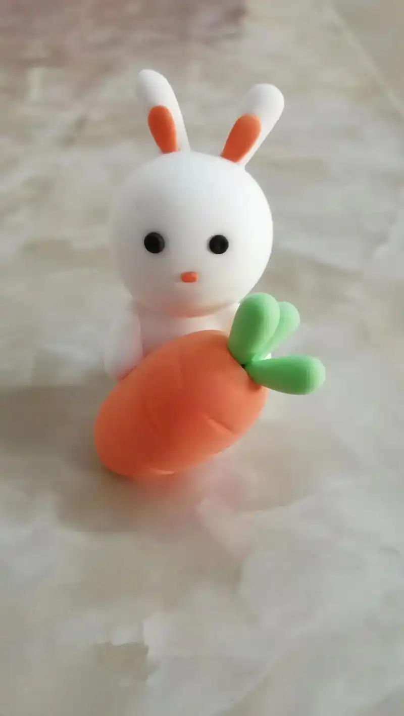 简单粘土萌宠,小白兔做法#有趣的儿童手工 #粘土手工  - 抖音