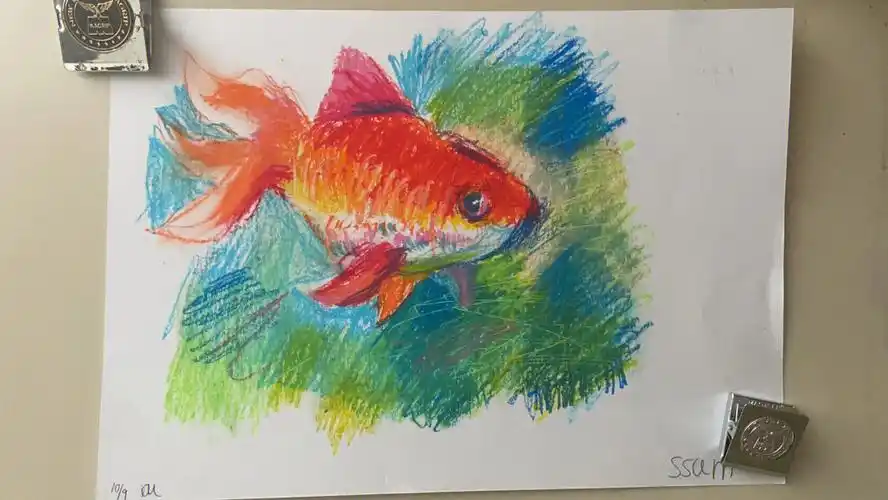 十周岁娃爱画画