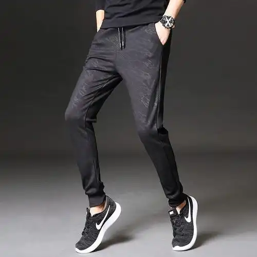 休闲裤男士春秋季薄款青年韩版宽松束脚裤长裤子休闲运动裤