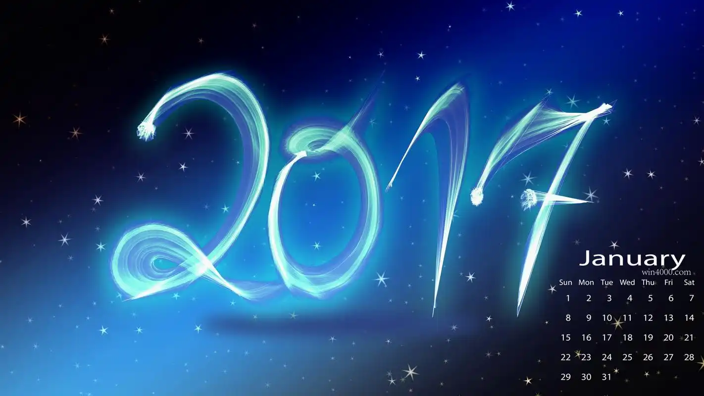 首页 桌面壁纸 2017年1月新年日历壁纸上一张下一张查看原图