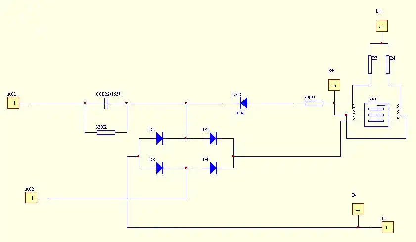 手电筒充电器电路图