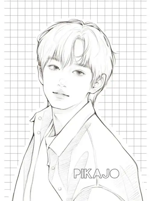 procreate线稿宋亚轩摸鱼打卡