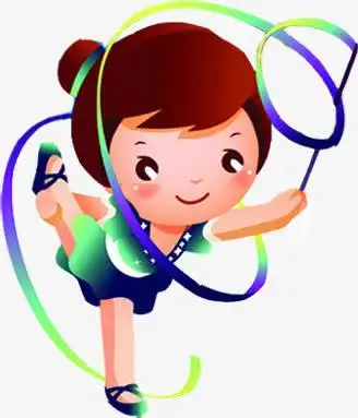 手绘卡通运动会人物装饰