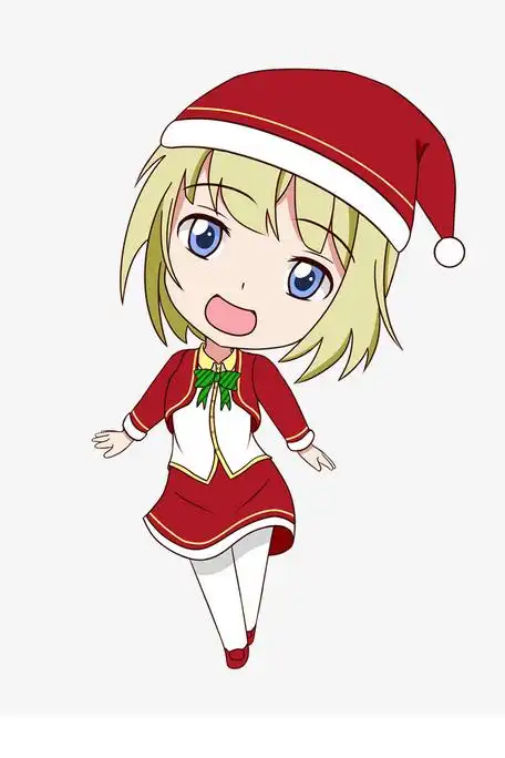 圣诞节可爱卡通女孩图片素材(psb格式)免费下载_动漫人物大全-我图网