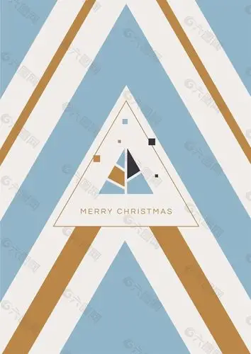 清新风格三色设计圣诞节背景矢量素材