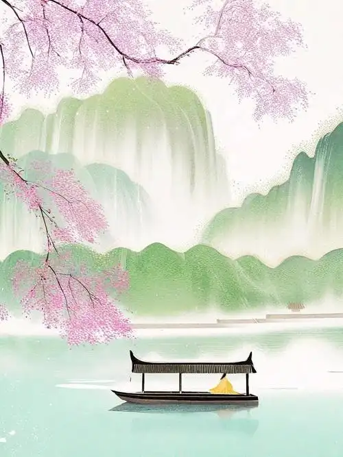 此画面勾勒出一幅淡雅而又深沉的冬日水墨画,寄托着诗人孤高绝俗,遗世