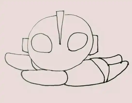 奥特曼怎么画 简单的奥特曼简笔画步骤画法教程