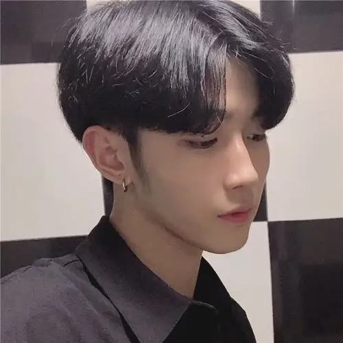 假发男中分韩版帅气