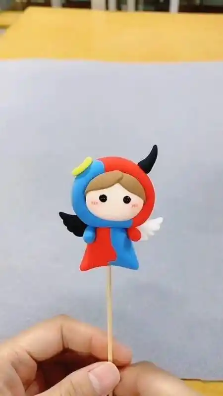 双子座的粘土教程,可以选自己喜欢的颜色做喔-全民小视频