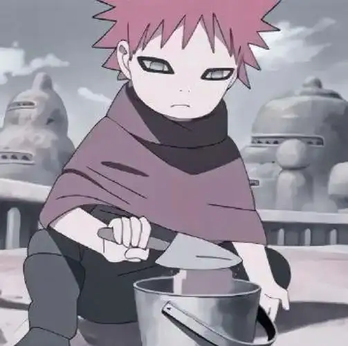 动漫头像:火影忍者我爱罗帅气头像,黑眼圈也很酷_浩特手游网